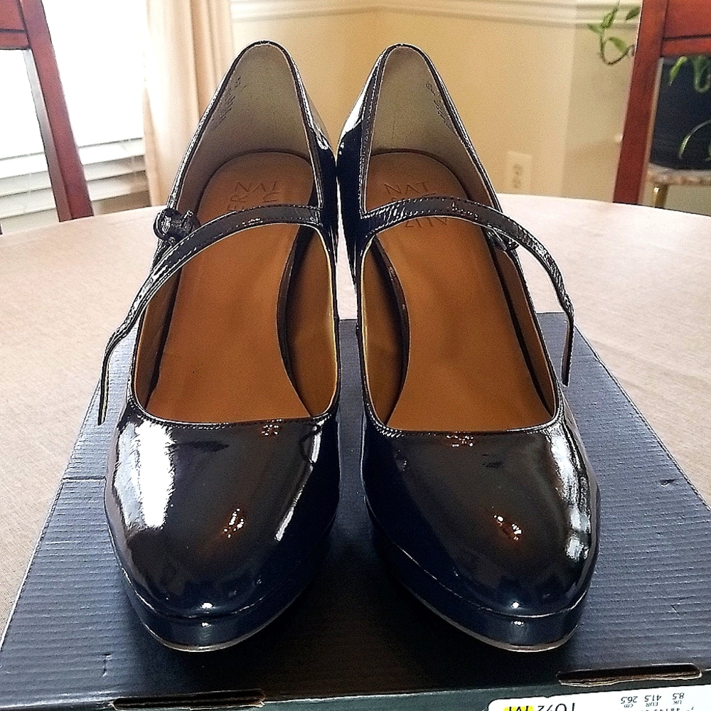 Naturalizer Talissa Navy Patent Pump with Strap